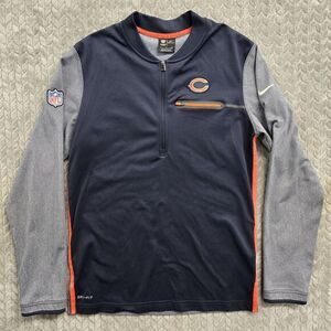 Nike Chicago Bears ¼ Zip‎ Jacket On Field Dri Fit Training Pullover Small NFL